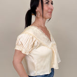 Shine Bright Floral Lace Detail Blouse - PAPER DOLL