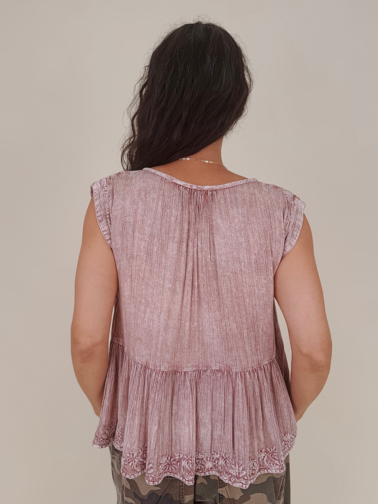Collins V-Neck Blouse - PAPER DOLL