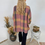 Just Saying Plaid Button Up Top - PAPER DOLL