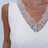 Margaret Lace Trim Top - PAPER DOLL