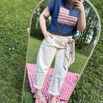 Americana Mixed Fabric Flag Top - PAPER DOLL