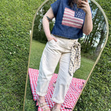 Americana Mixed Fabric Flag Top - PAPER DOLL