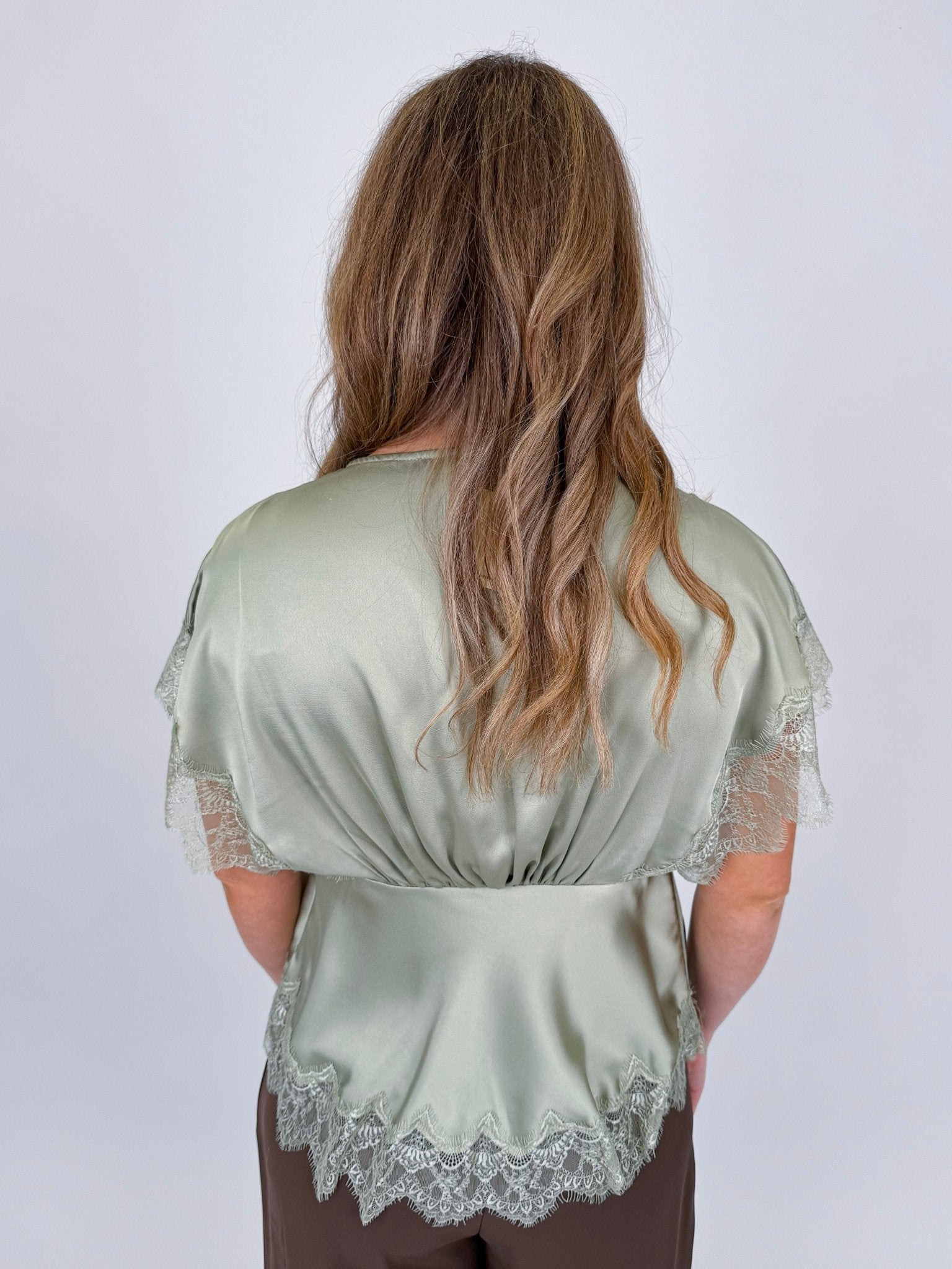 Touch Of Grace V - Neck Blouse - PAPER DOLL