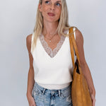 Margaret Lace Trim Top - PAPER DOLL