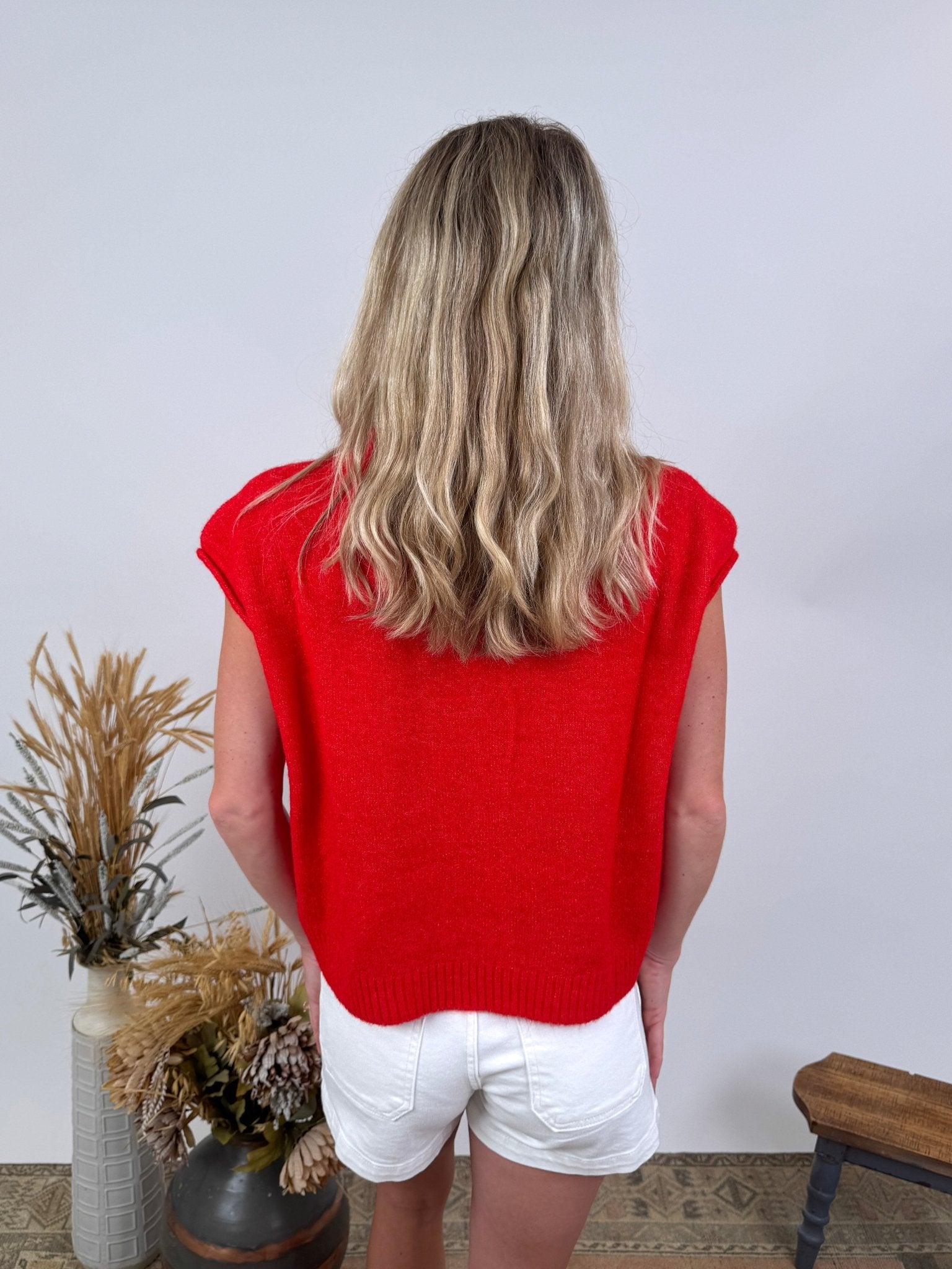 Woven Moments Sweater Vest Cardigan - PAPER DOLL