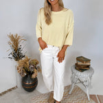 Hannah Mineral Wash Knit Top - PAPER DOLL