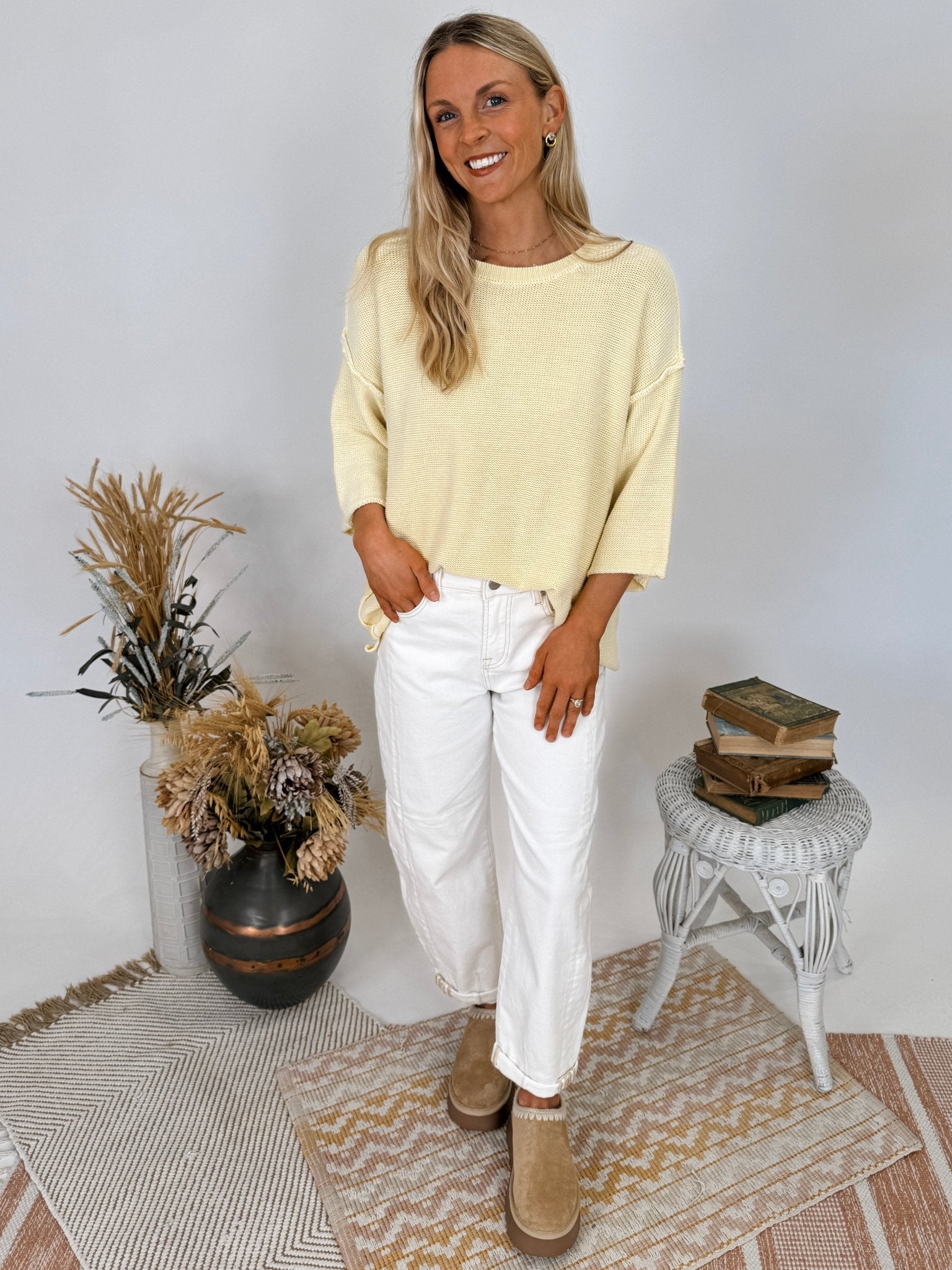 Hannah Mineral Wash Knit Top - PAPER DOLL