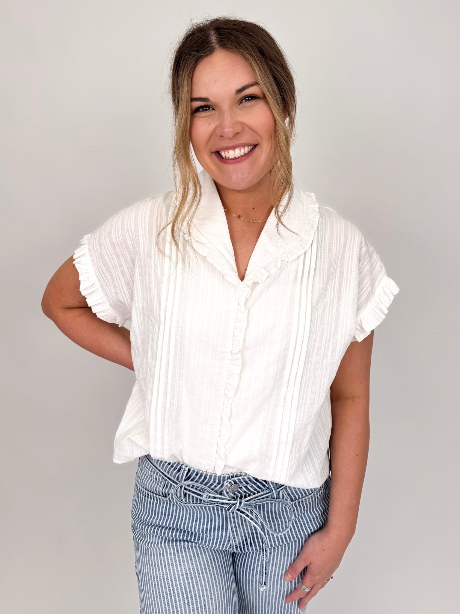 Katalina Ruffle Blouse - PAPER DOLL