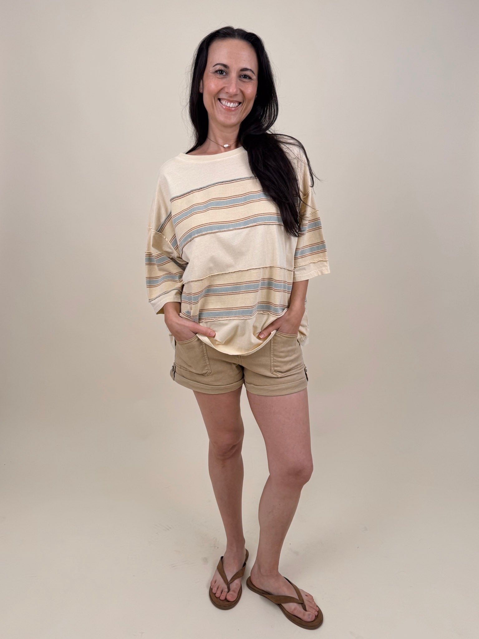 Not Gonna Lie Striped Top - PAPER DOLL