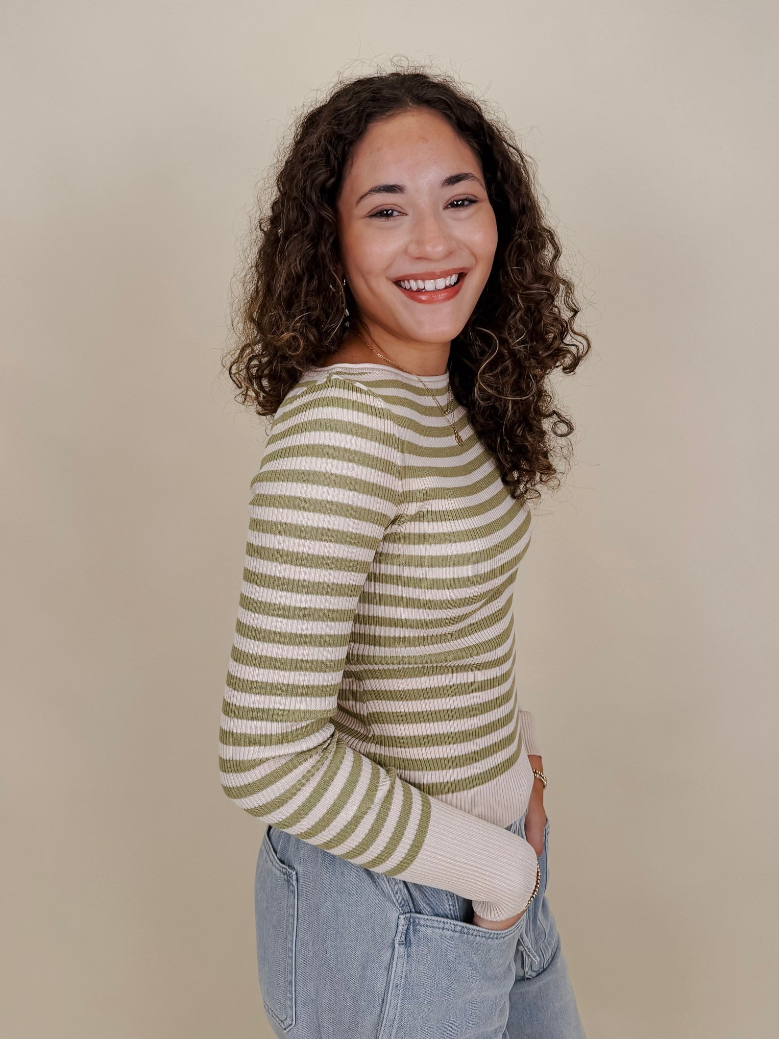 Zesty Striped Knit Top - PAPER DOLL