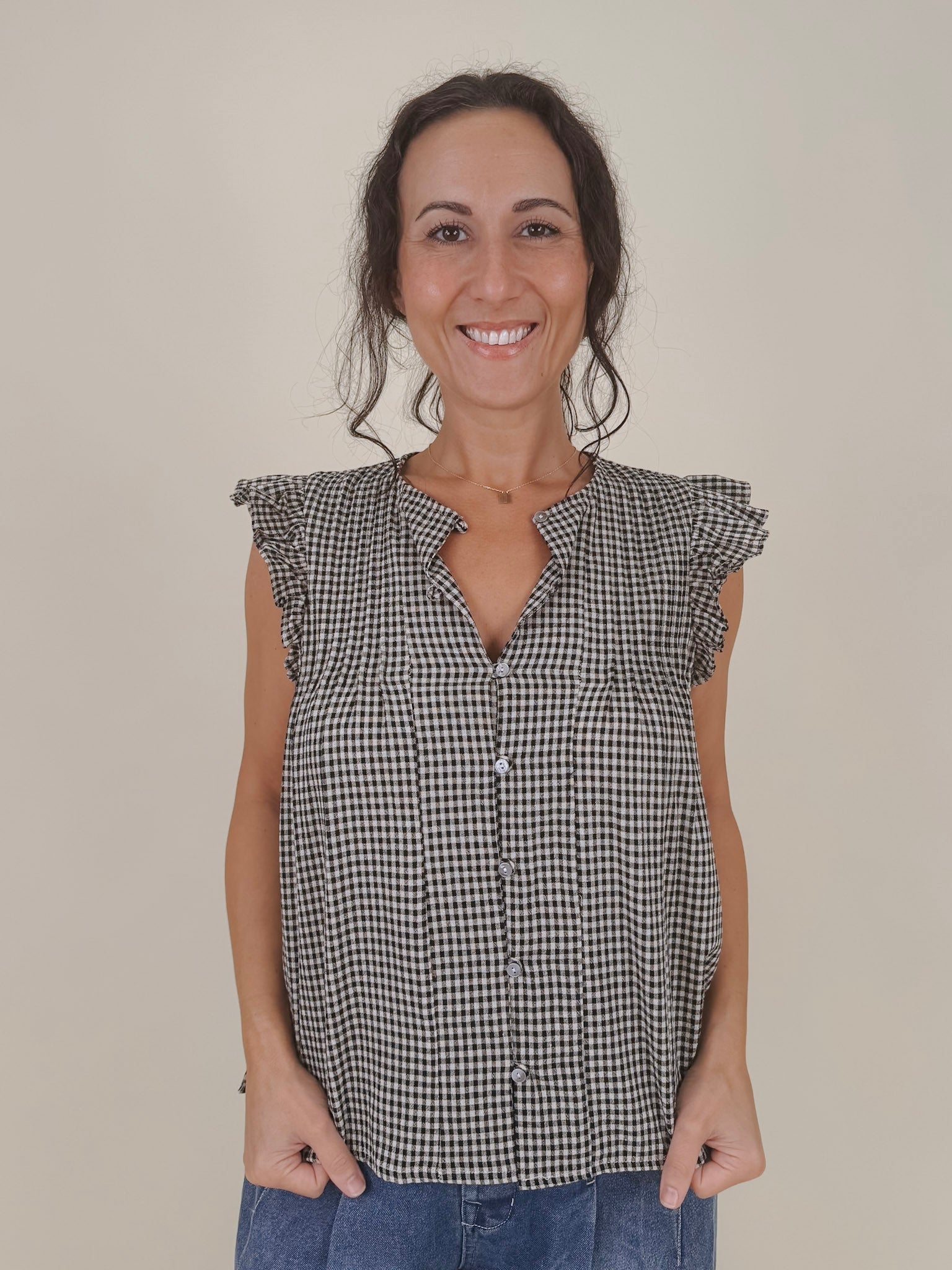 Joan Gingham Blouse - PAPER DOLL