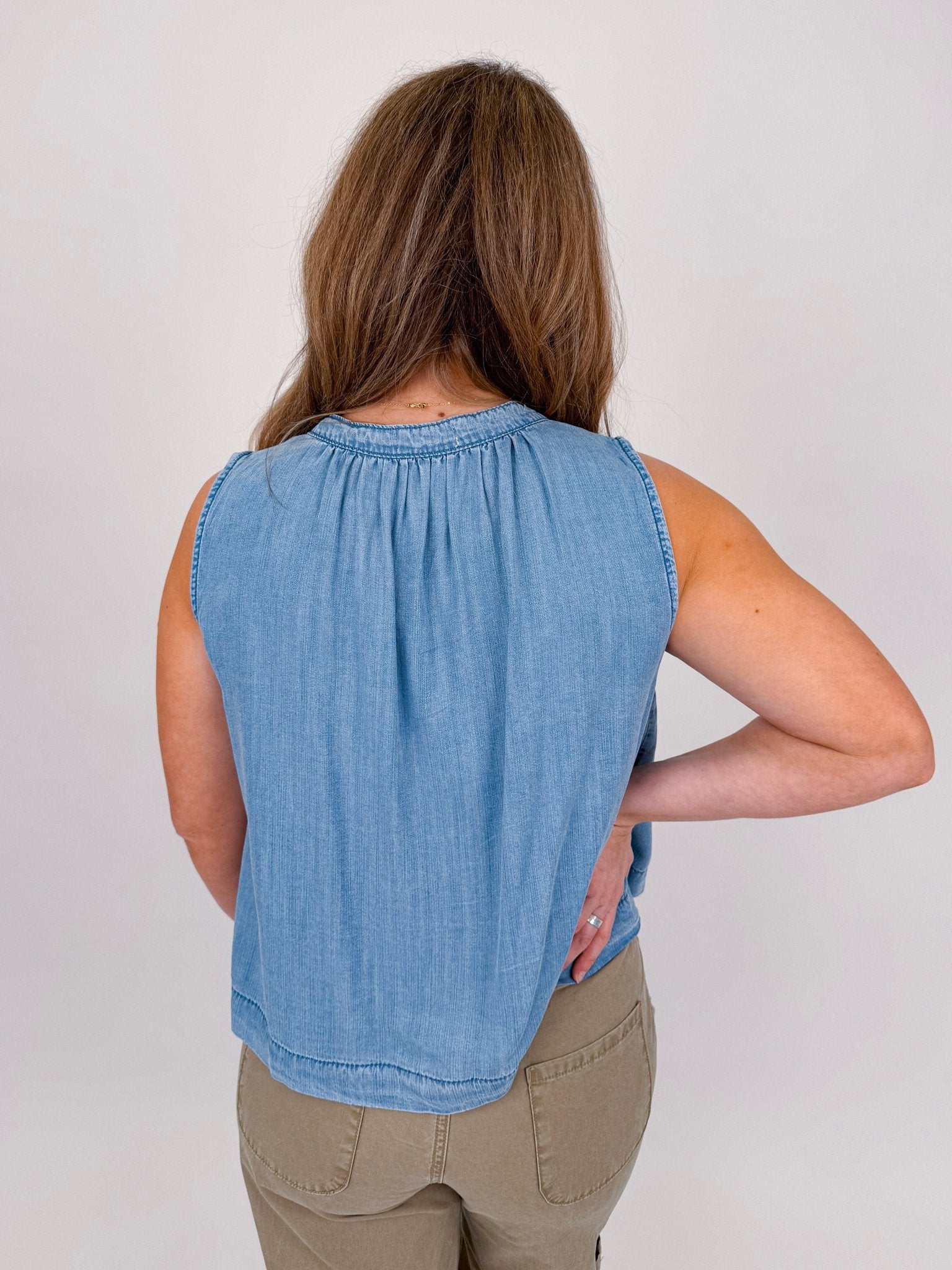 The Edith Denim Blouse - PAPER DOLL