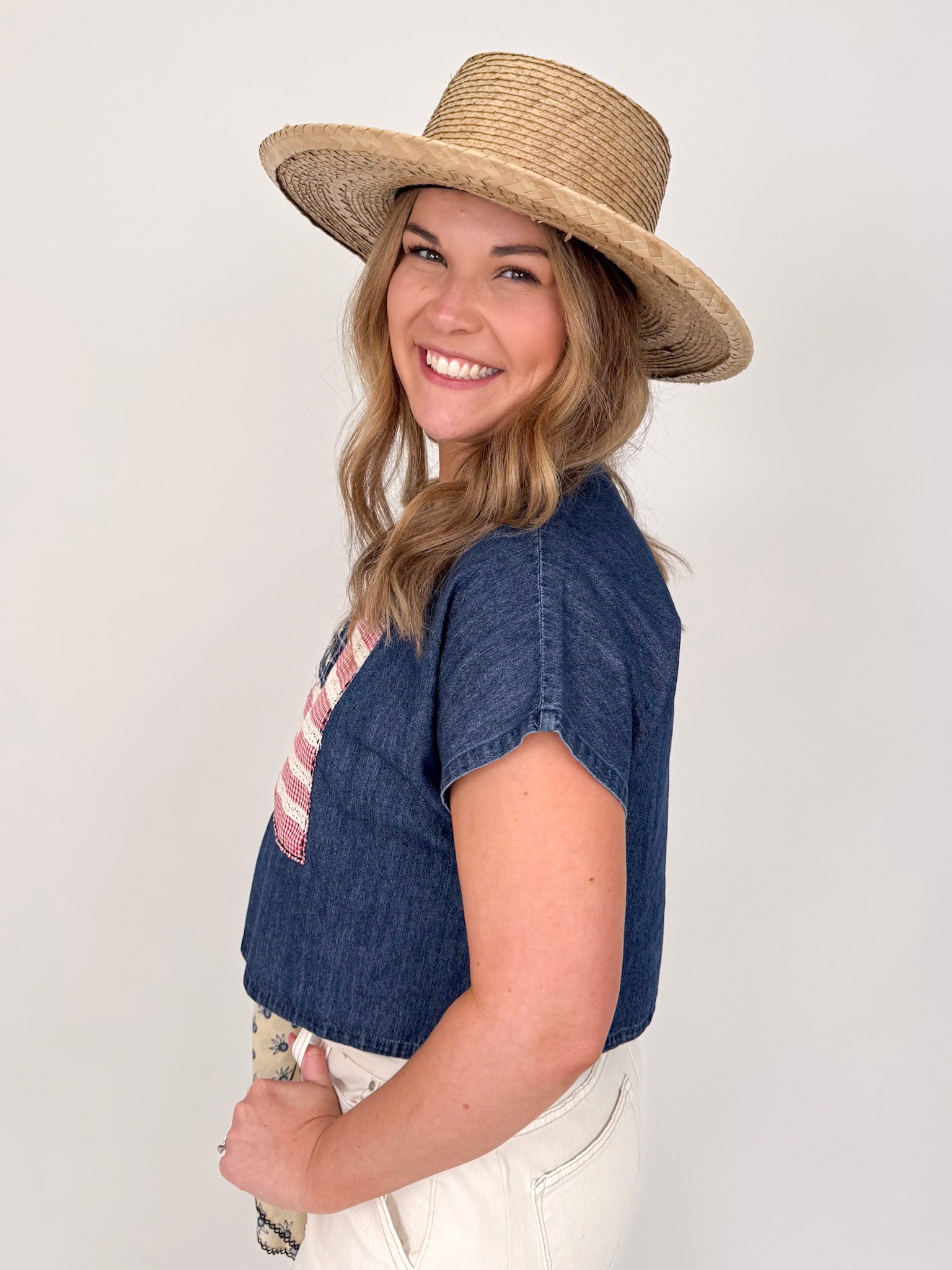 Americana Mixed Fabric Flag Top - PAPER DOLL