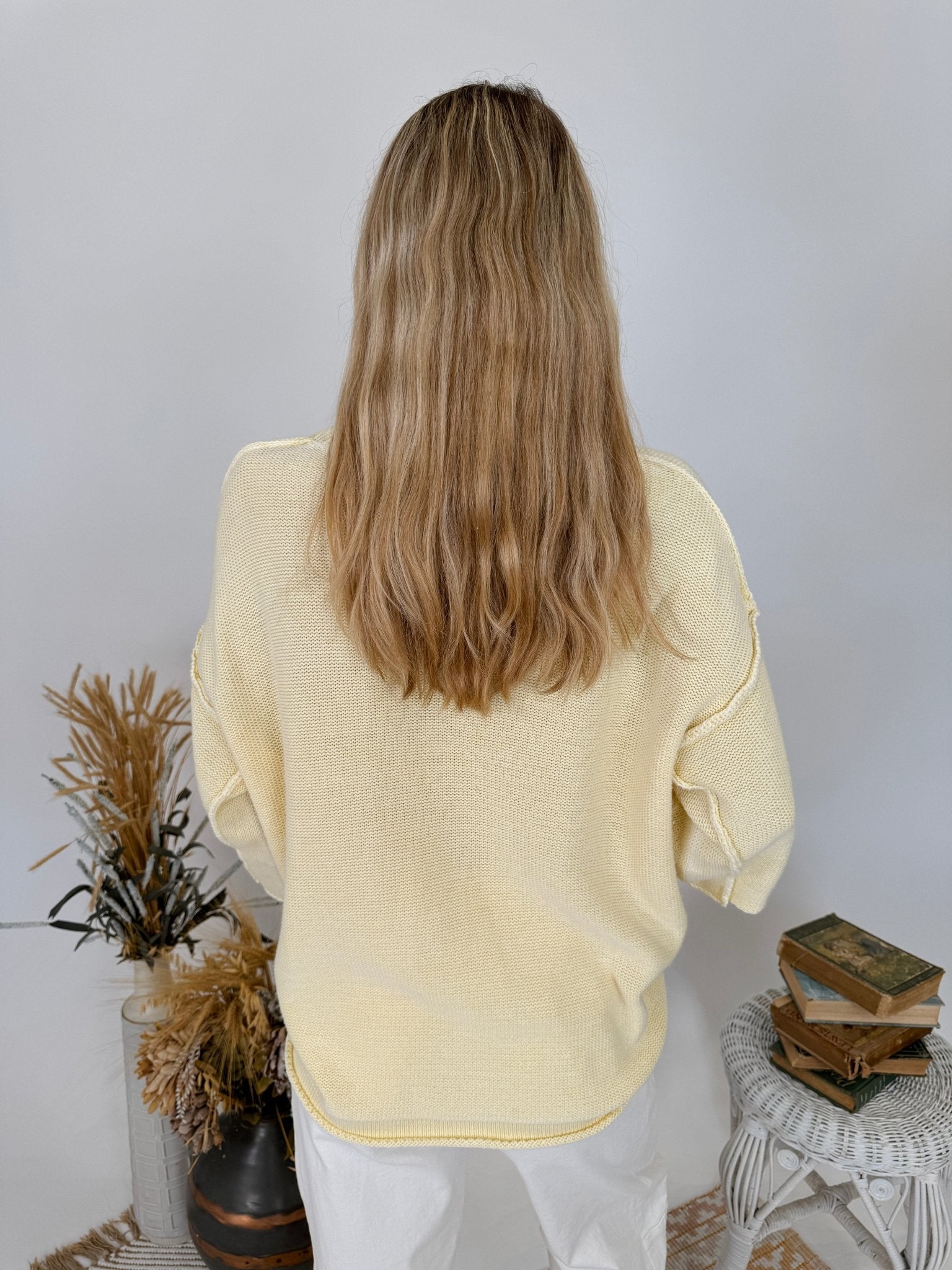 Hannah Mineral Wash Knit Top - PAPER DOLL