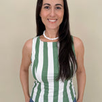 Alice Striped Open Back Top - PAPER DOLL