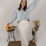 Dreaming Denim Floral Button Top - PAPER DOLL
