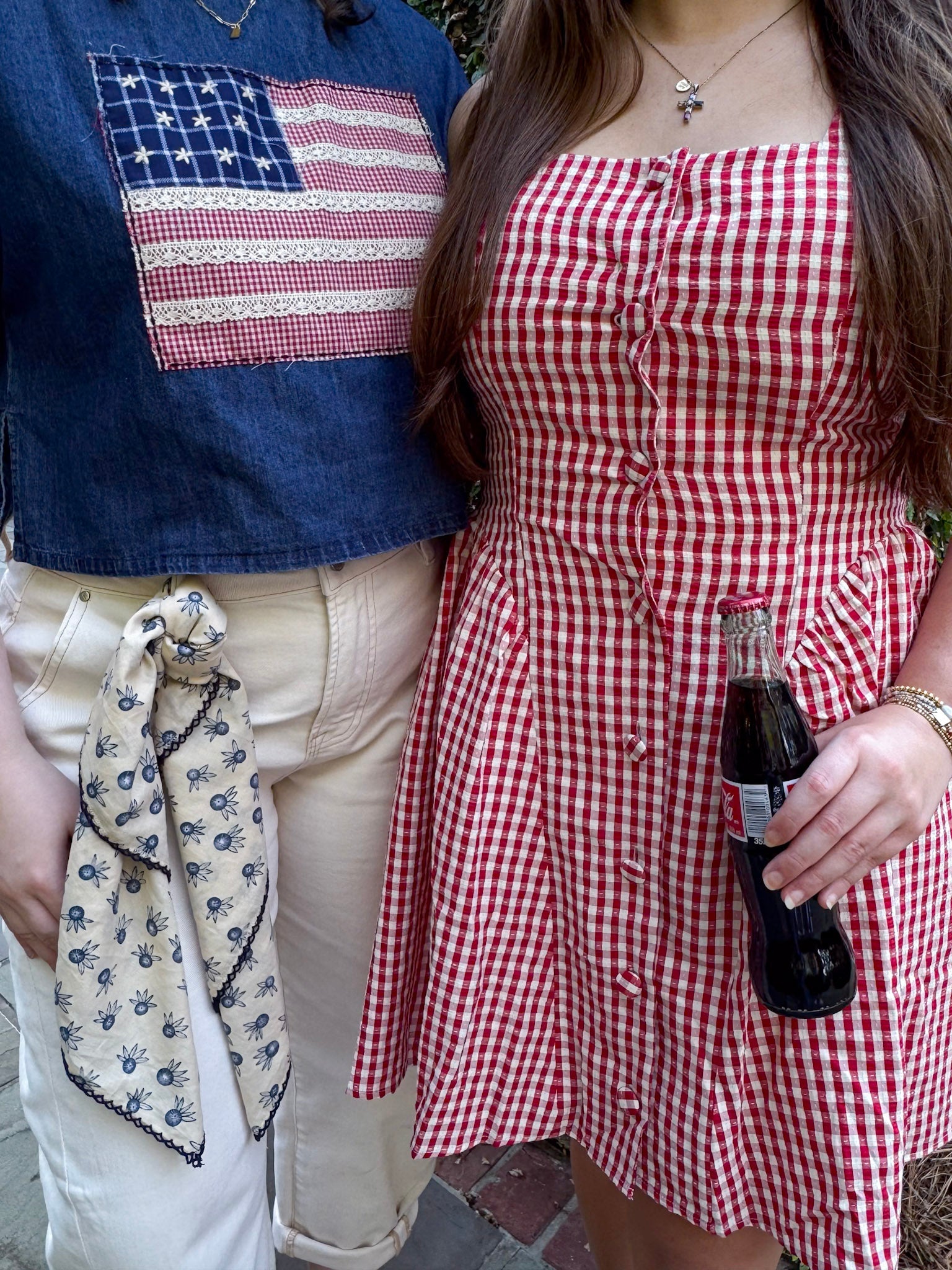 Americana Mixed Fabric Flag Top - PAPER DOLL