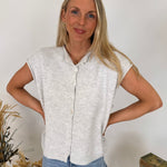 Woven Moments Sweater Vest Cardigan - PAPER DOLL