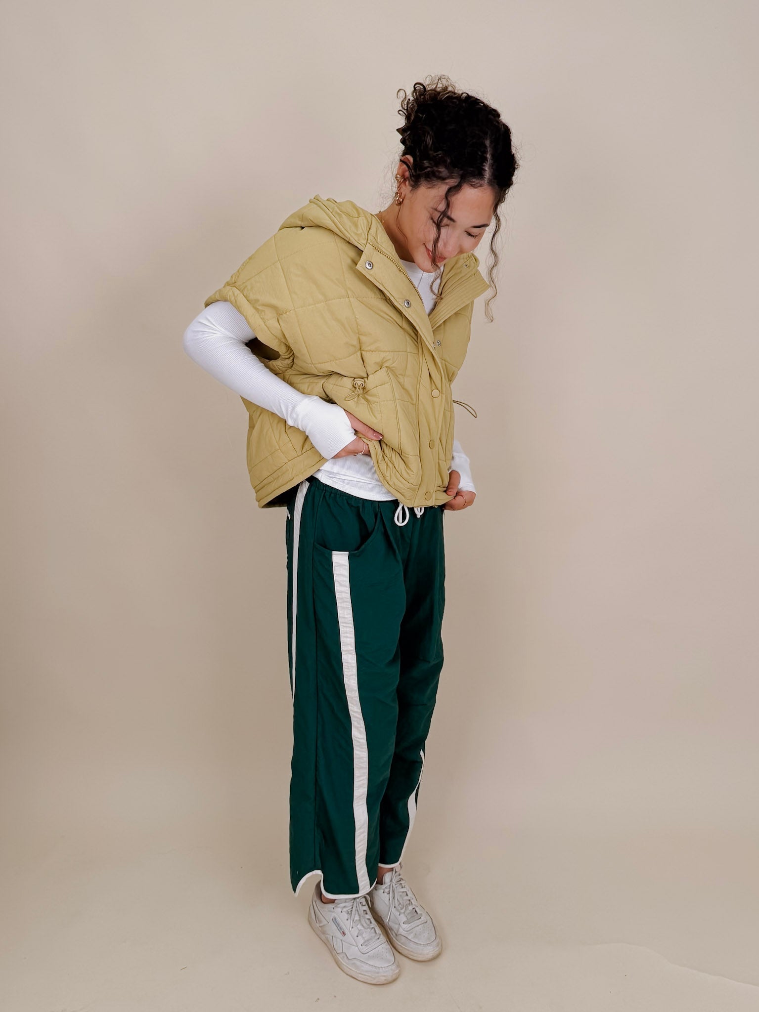 Matcha Latte Puffer Vest - PAPER DOLL