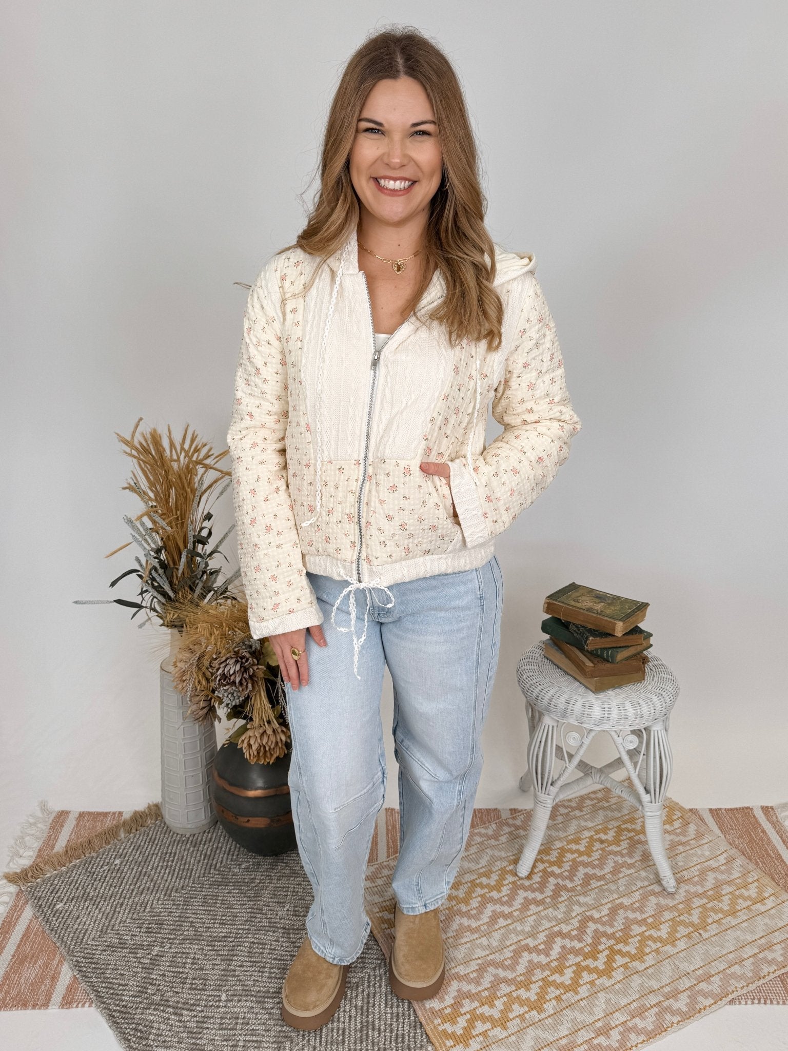 Elena Floral Quilted Jacket - PAPER DOLL