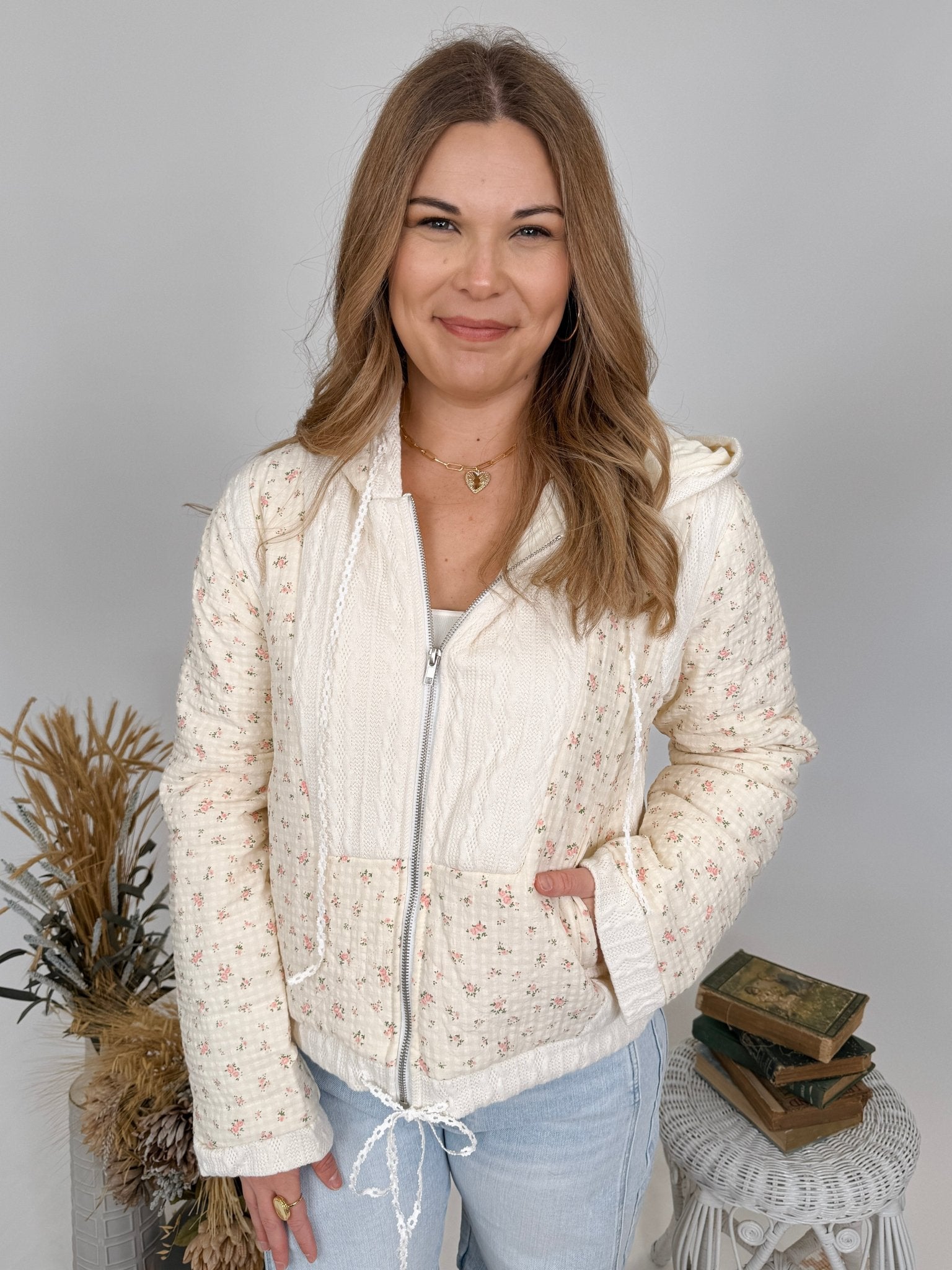 Elena Floral Quilted Jacket - PAPER DOLL