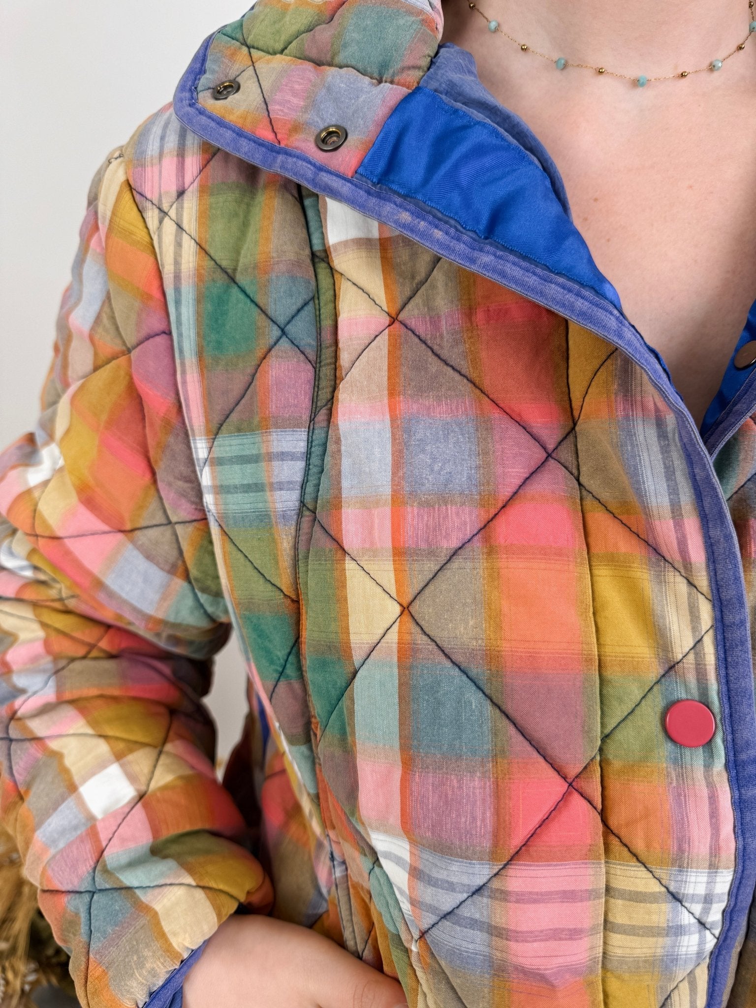 Drawn To It Vintage Plaid Jacket - PAPER DOLL