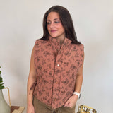 Counting Blessings Floral Padded Vest - PAPER DOLL