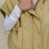 Matcha Latte Puffer Vest - PAPER DOLL