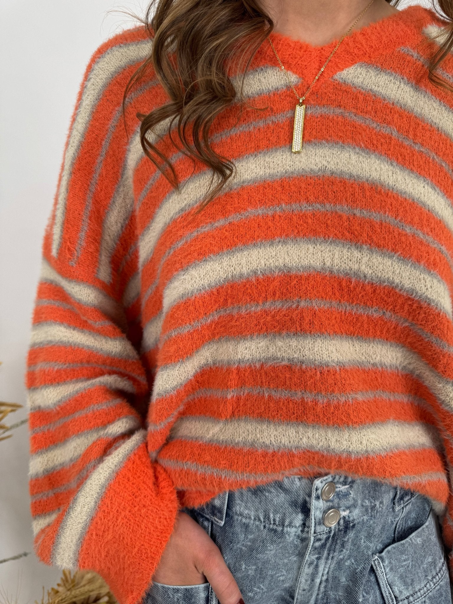 Up In The Air Striped Sweater - PAPER DOLL