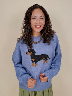 Hot Diggity Dachshund Sweater - PAPER DOLL