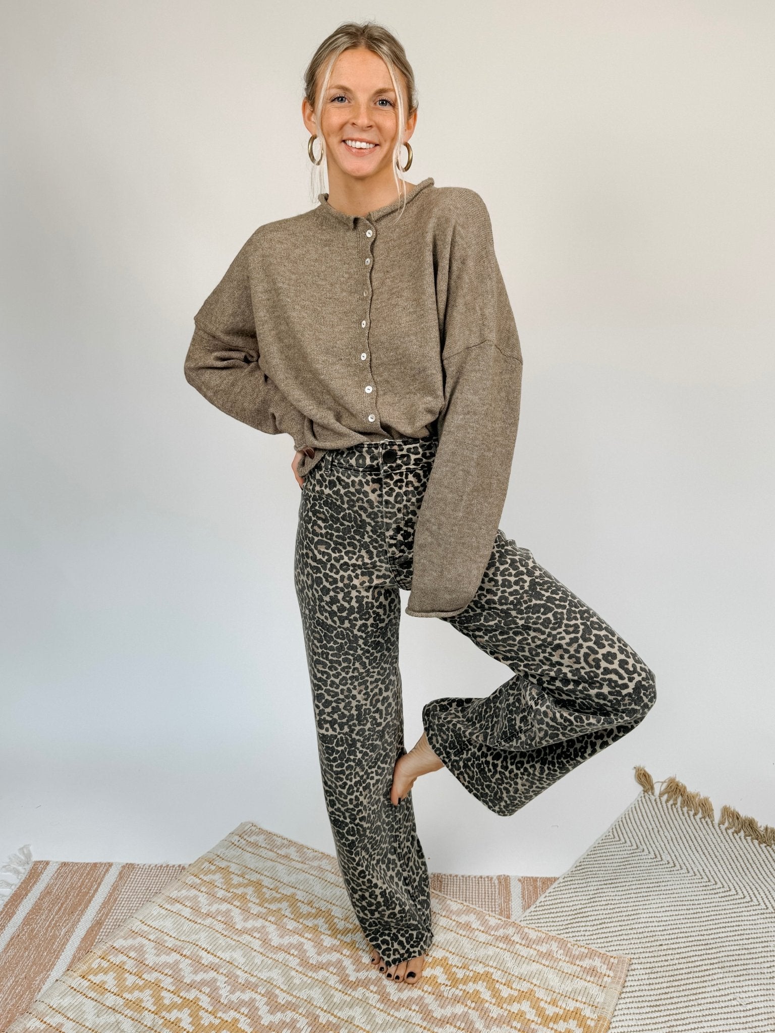 Della Super Soft Button Up Knit Sweater - PAPER DOLL