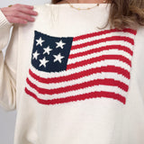 American Flag Graphic Sweater - PAPER DOLL