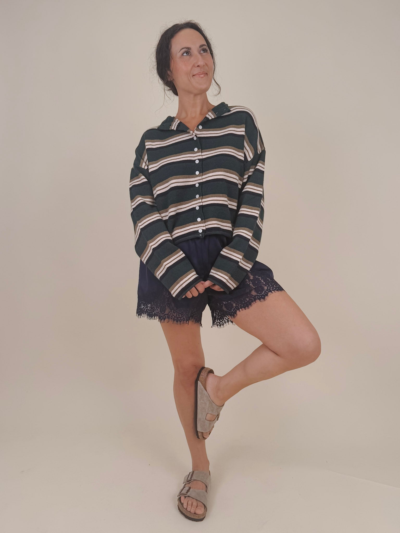Meg Striped Cardigan - PAPER DOLL