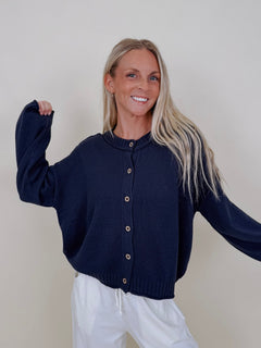 Emerson Raw Edge Knit Cardigan - PAPER DOLL