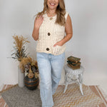 It's Time Chunky Knit Vest - PAPER DOLL