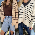 Just the Beginning Striped Cardigan - PAPER DOLL