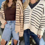 Just the Beginning Striped Cardigan - PAPER DOLL