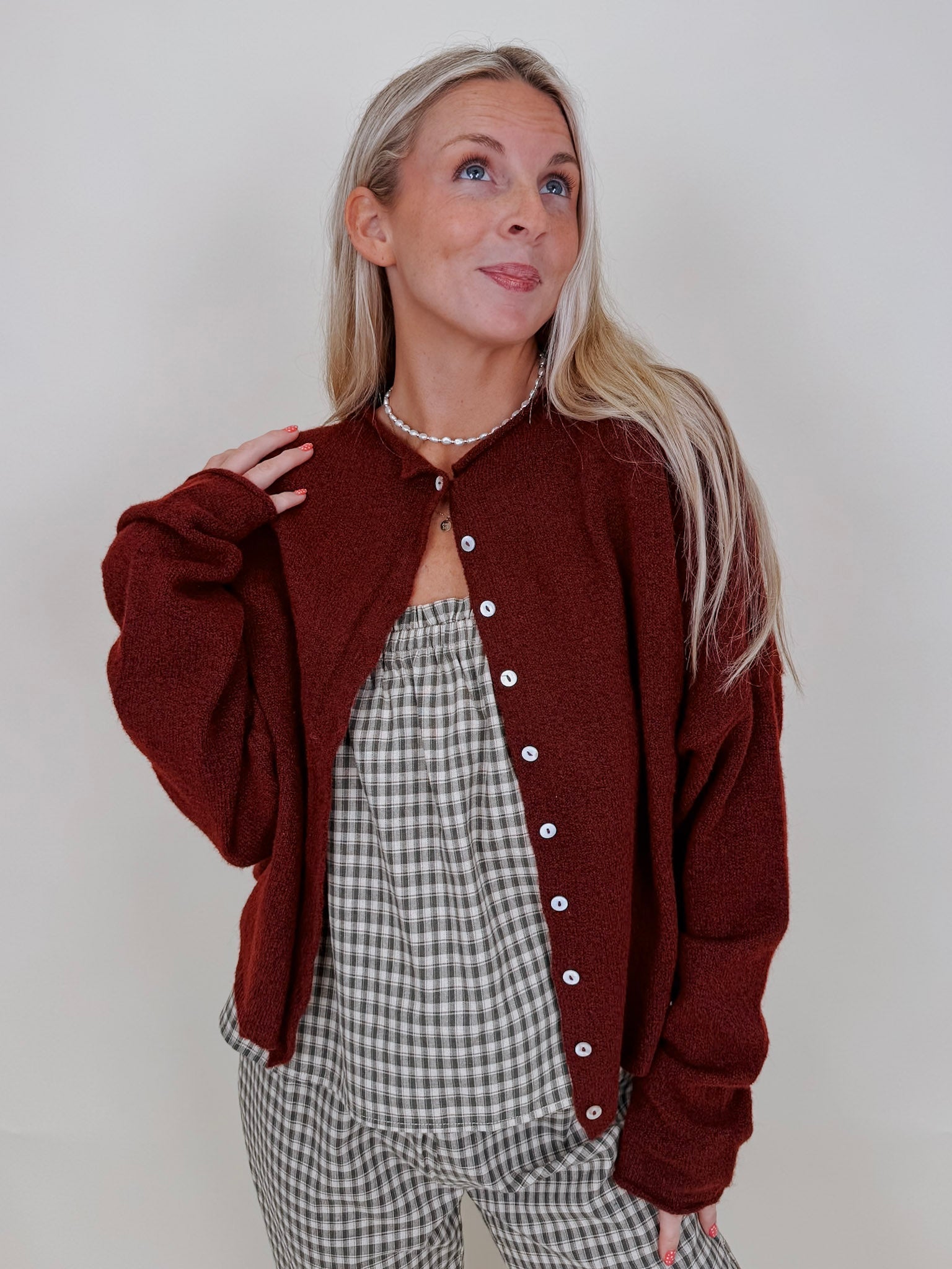 Della Super Soft Button Up Knit Sweater - PAPER DOLL