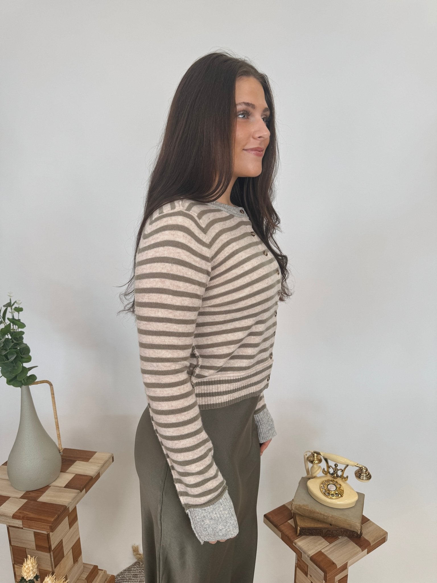 Tori Striped Cardigan - PAPER DOLL