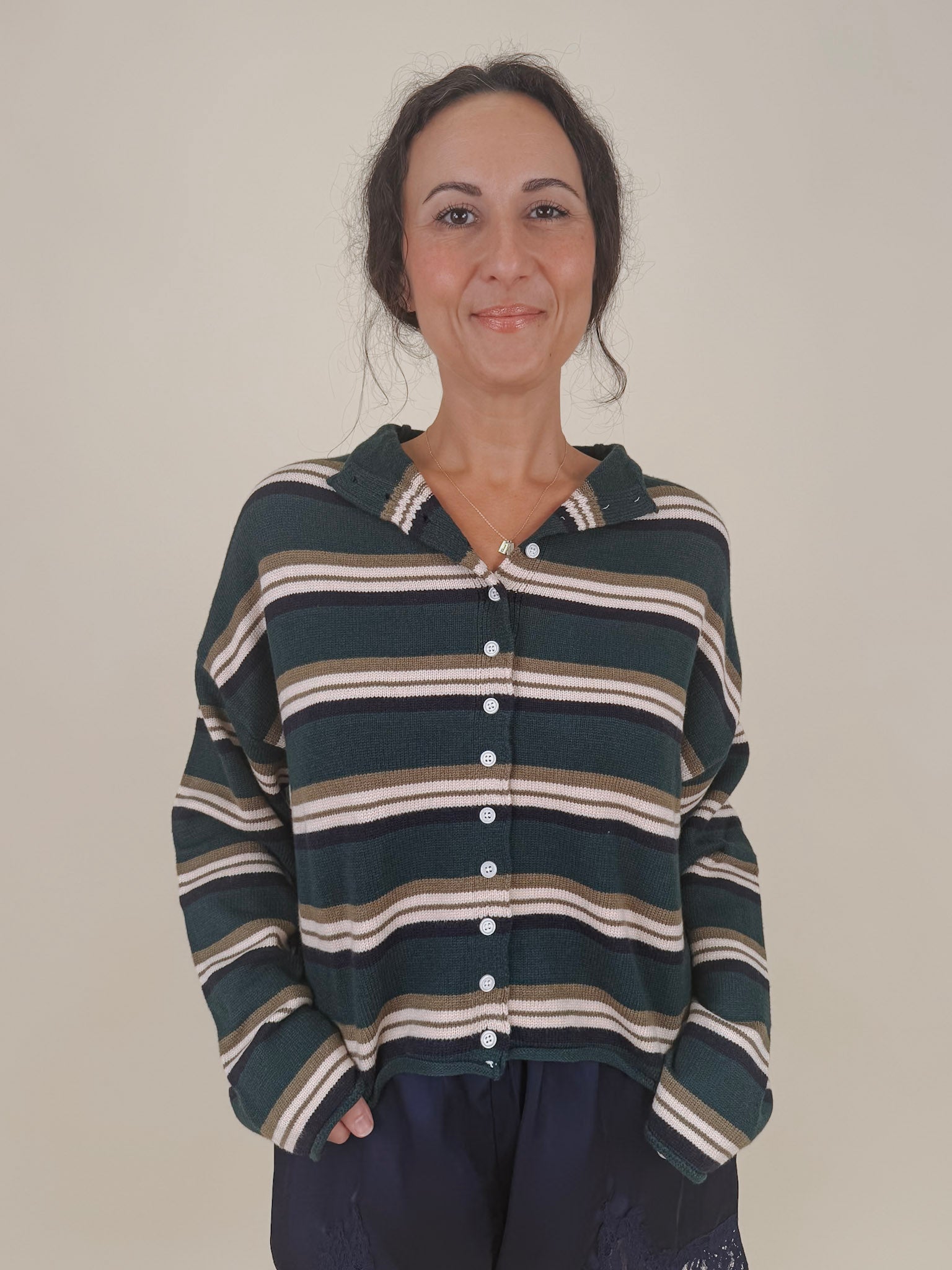 Meg Striped Cardigan - PAPER DOLL