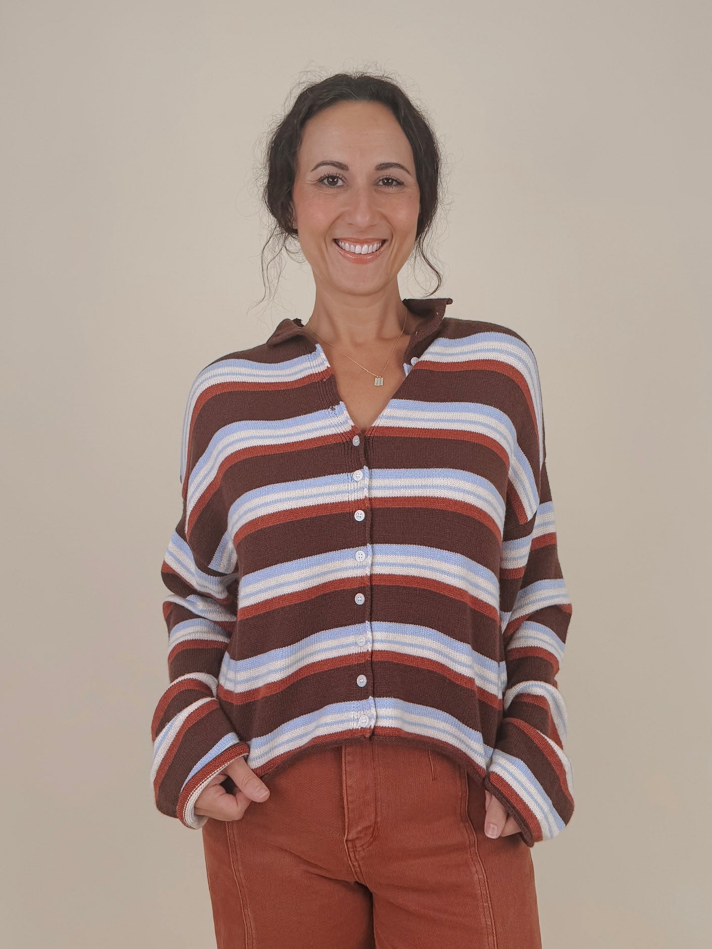 Meg Striped Cardigan - PAPER DOLL
