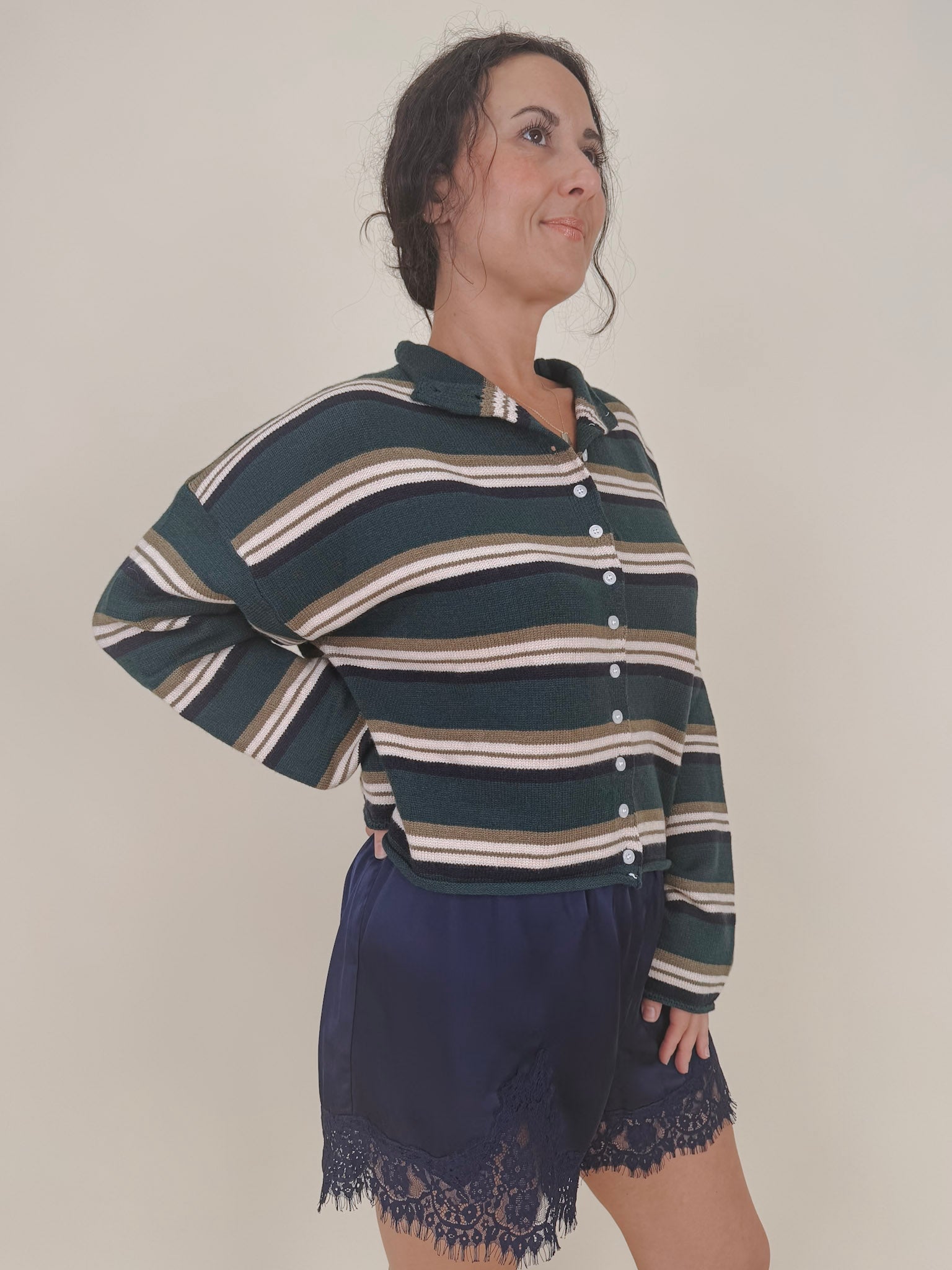 Meg Striped Cardigan - PAPER DOLL