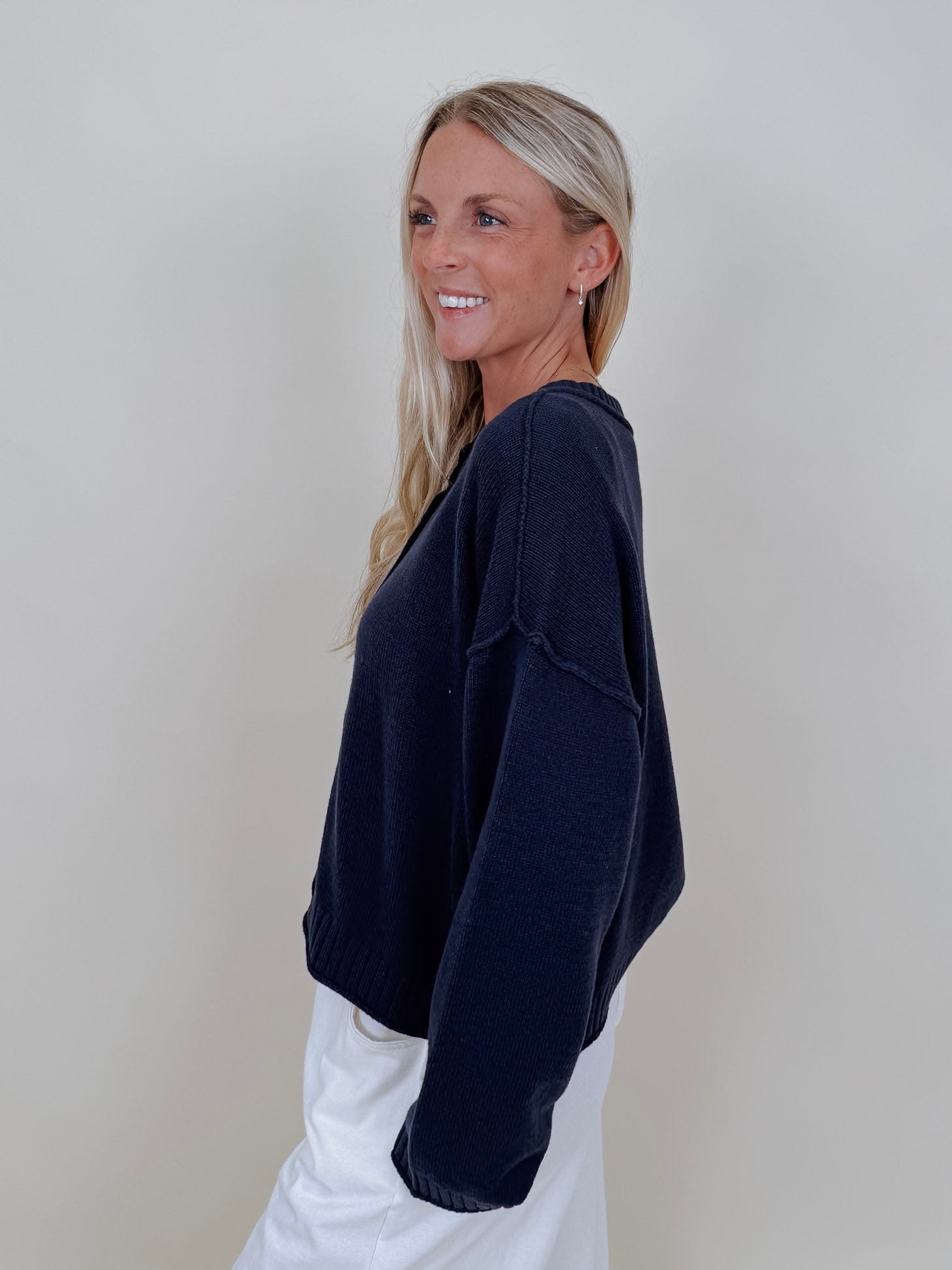Emerson Raw Edge Knit Cardigan - PAPER DOLL
