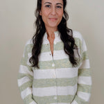 Melanie Striped Cardigan - PAPER DOLL