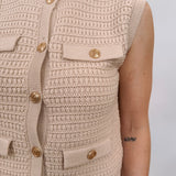 Shelby Front Button Knit Top - PAPER DOLL