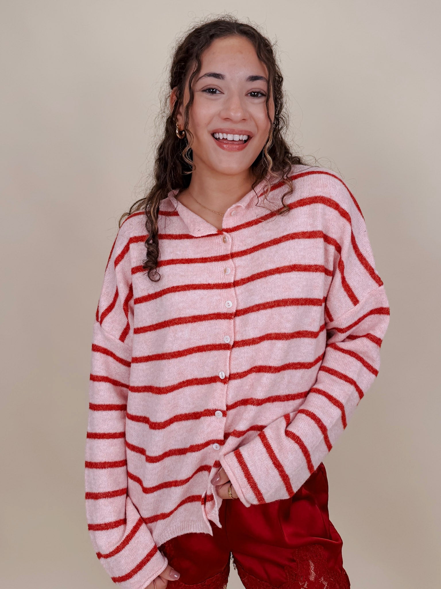Candy Colada Striped Cardigan - PAPER DOLL