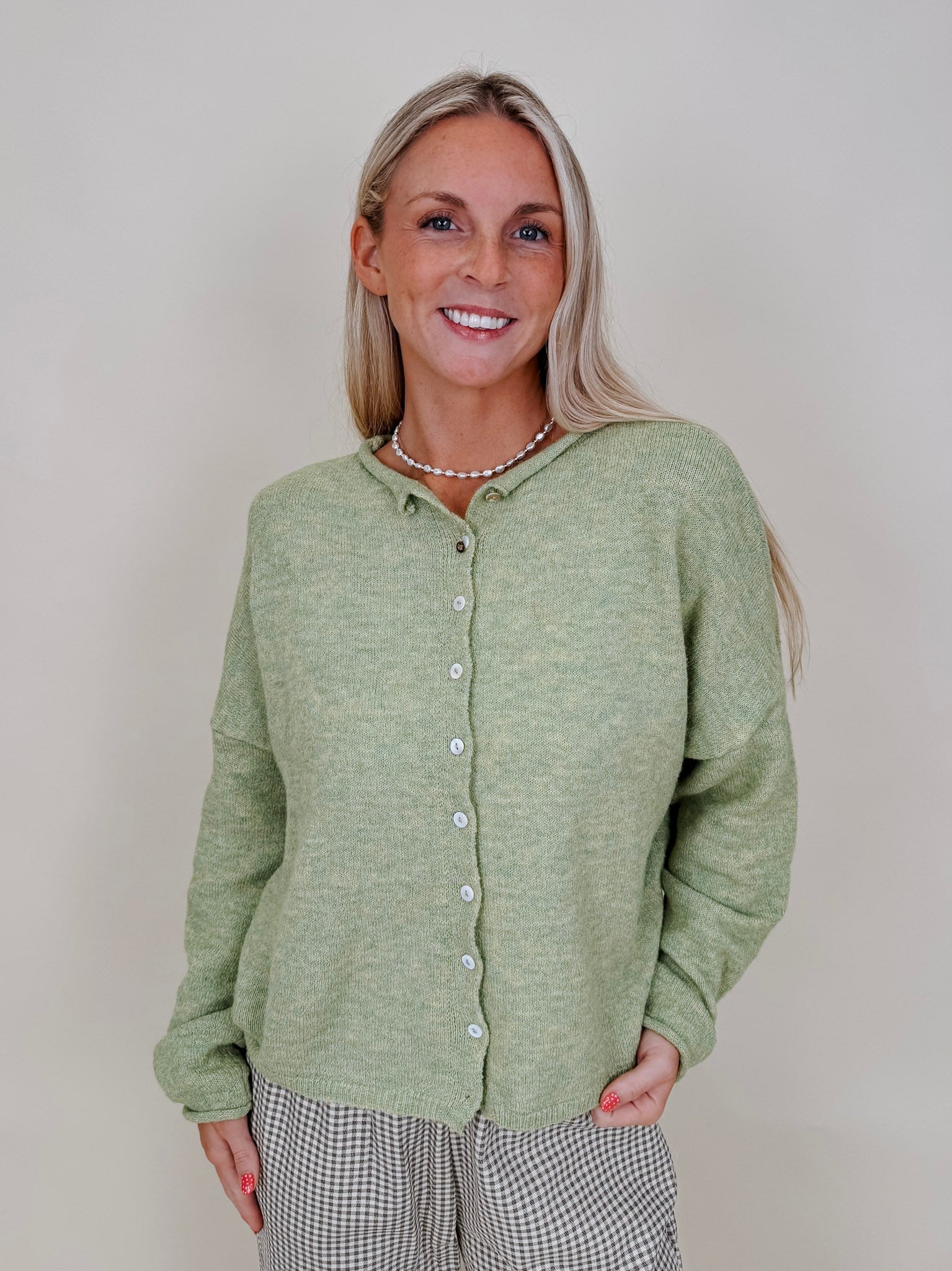Della Super Soft Button Up Knit Sweater - PAPER DOLL