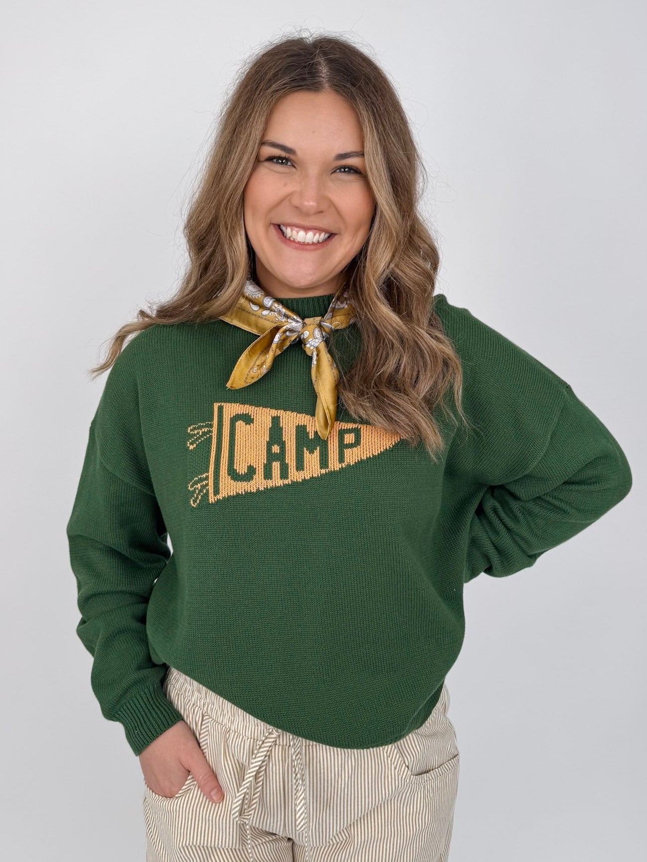 "Camp" Flag Sweatshirt - PAPER DOLL