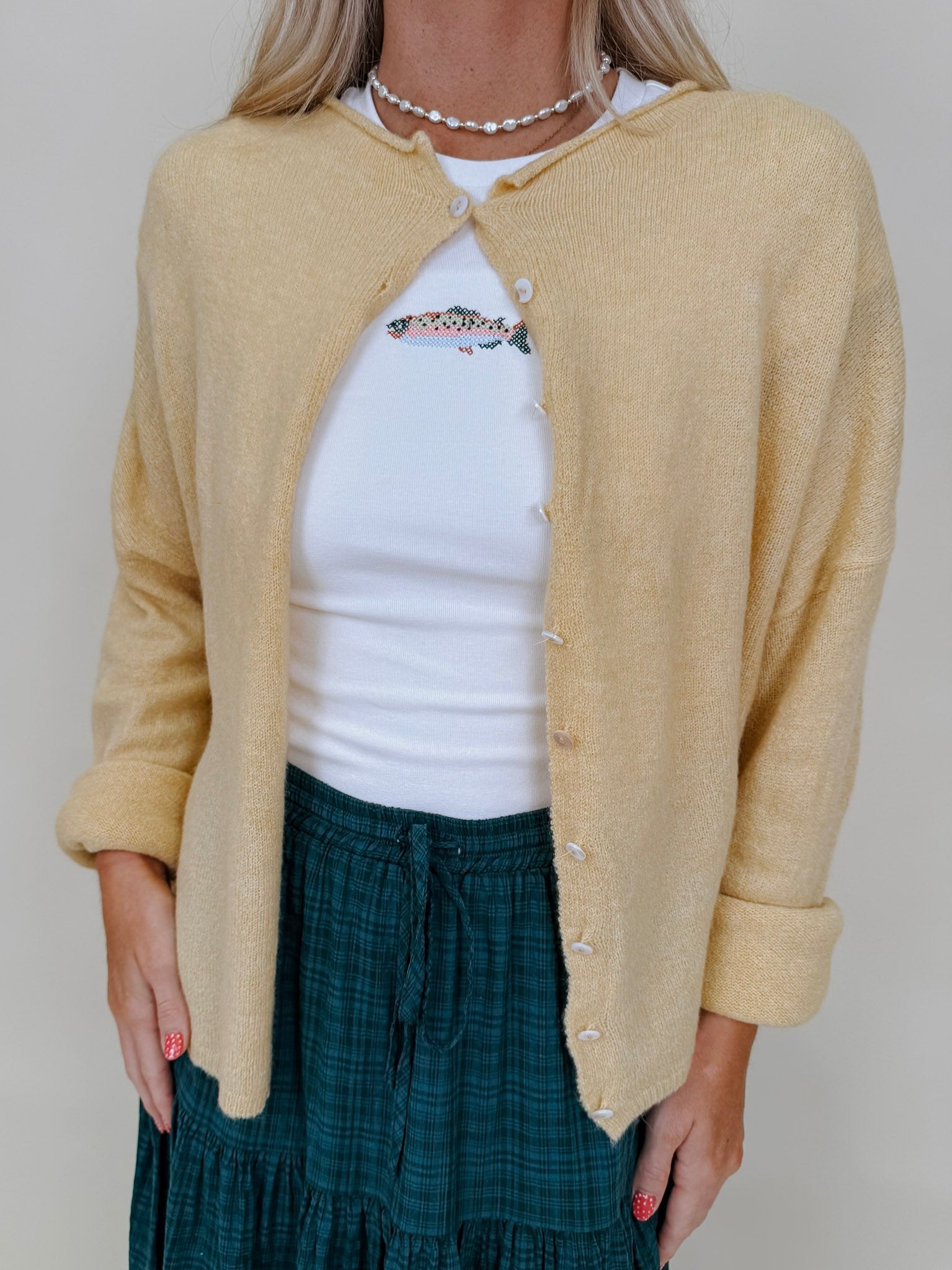 Della Super Soft Button Up Knit Sweater - PAPER DOLL