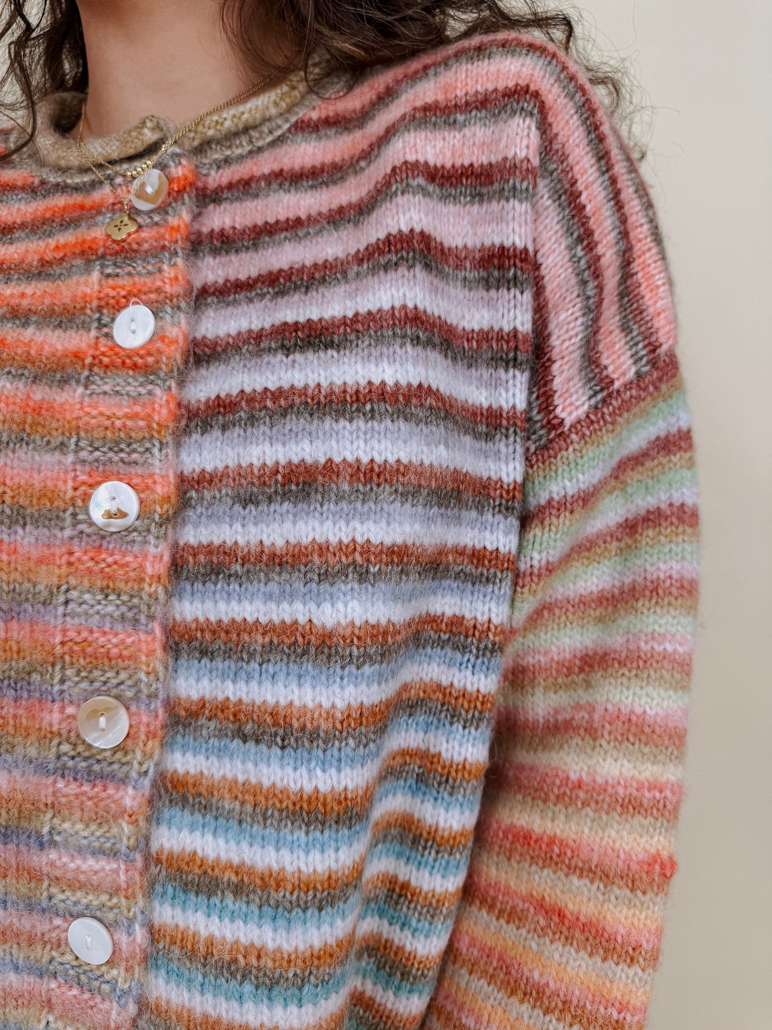 Poppy Rainbow Stripe Cardigan - PAPER DOLL